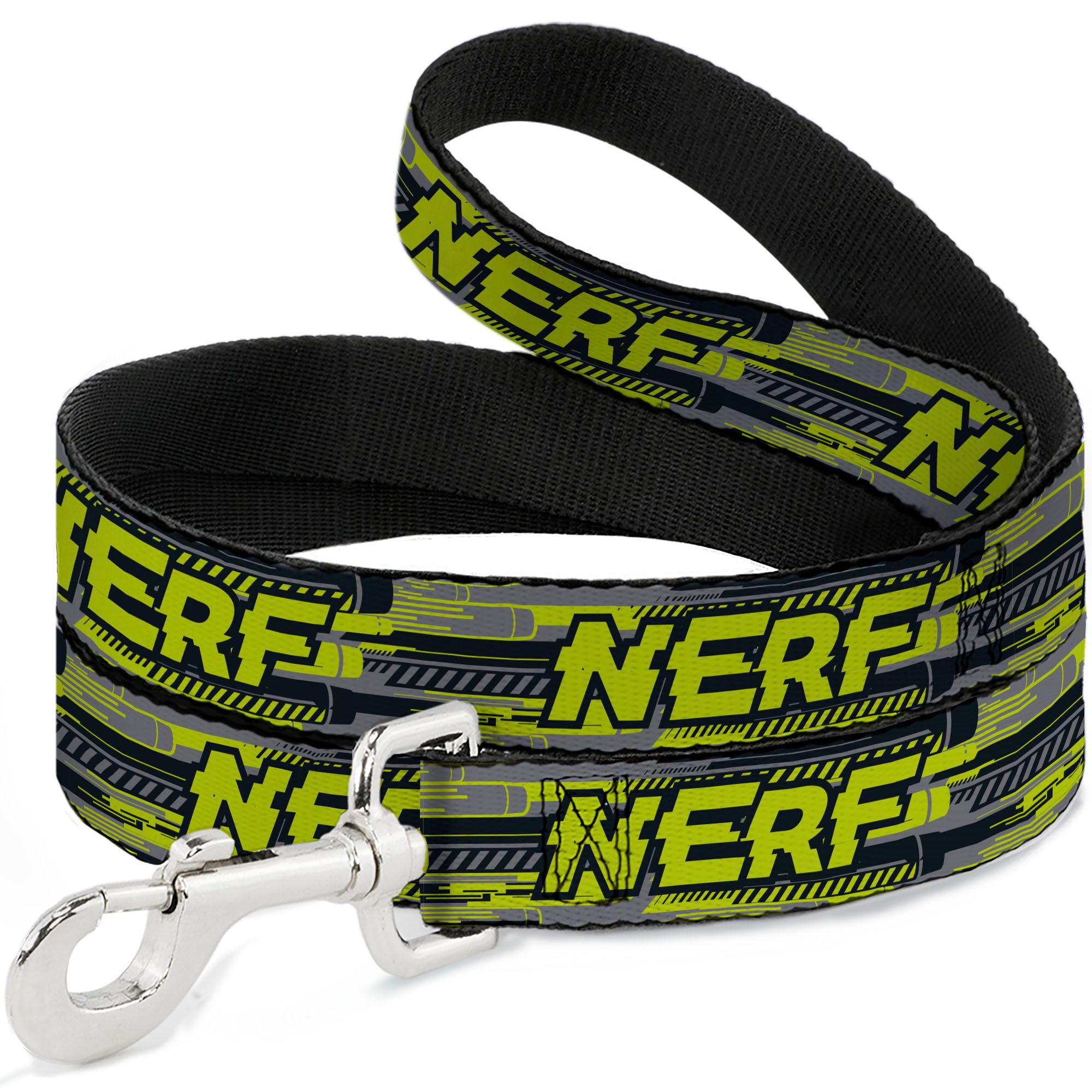 Dog Leash - NERF Text Glitch Logo Gray/Yellow/Black Dog Leashes Nerf
