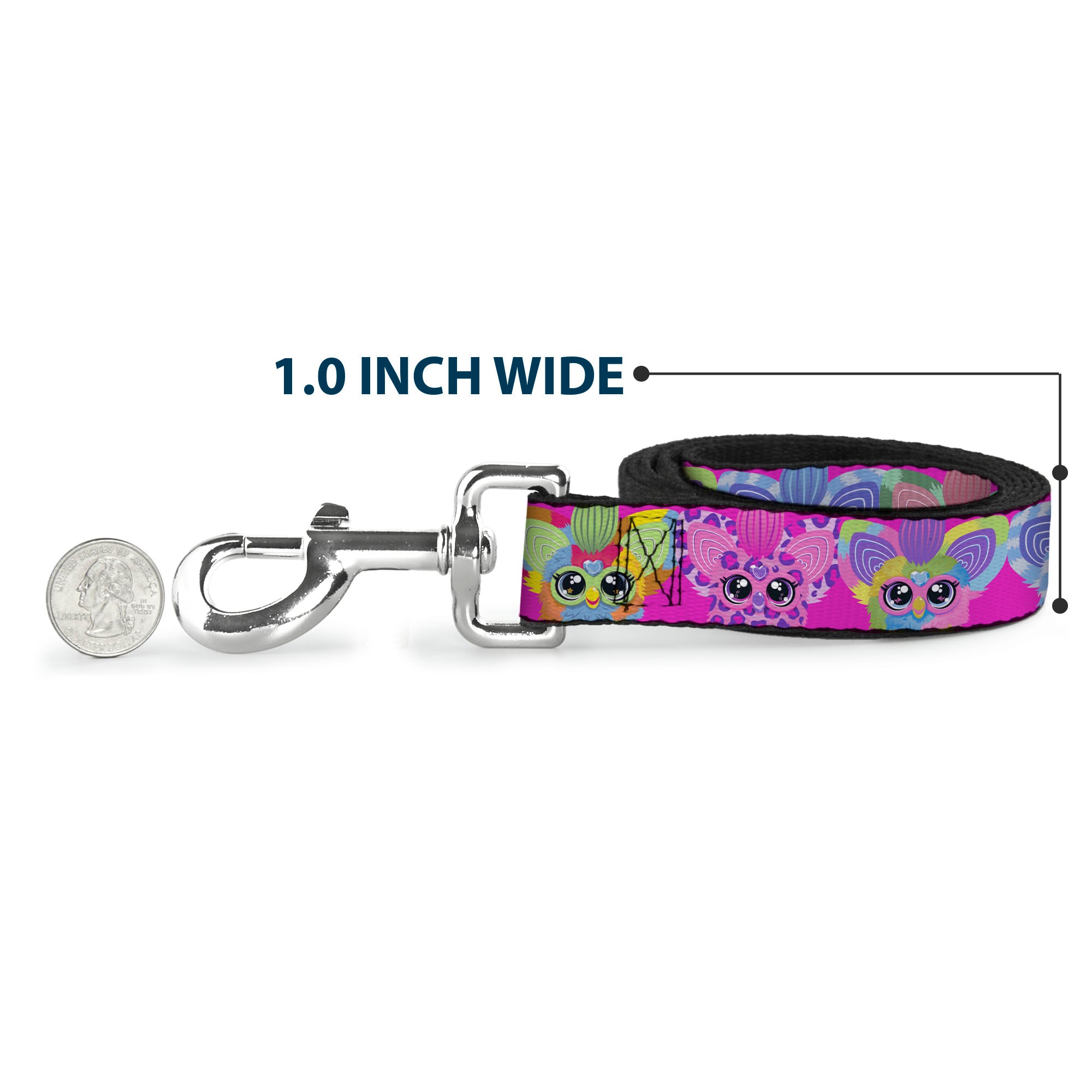 Dog Leash - Furby Five Furblets Faces Pink Dog Leashes Furby