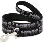 Dog Leash - HEMI 5.7 LITER Black/White/Silver-Fade Dog Leashes Hemi