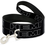 Dog Leash - HEMI Bold Outline Black/White Dog Leashes Hemi