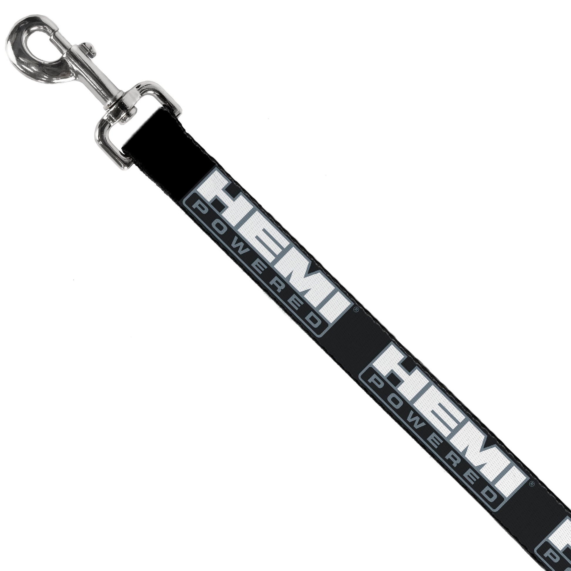Dog Leash - HEMI POWERED Logo Black/Gray/White Dog Leashes Hemi