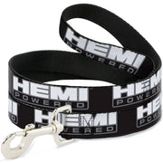 Dog Leash - HEMI POWERED Logo Black/Gray/White Dog Leashes Hemi