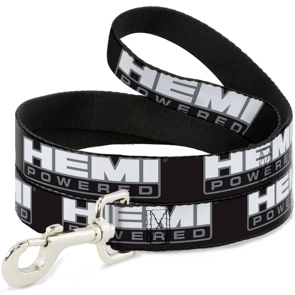 Dog Leash - HEMI POWERED Logo Black/Gray/White Dog Leashes Hemi