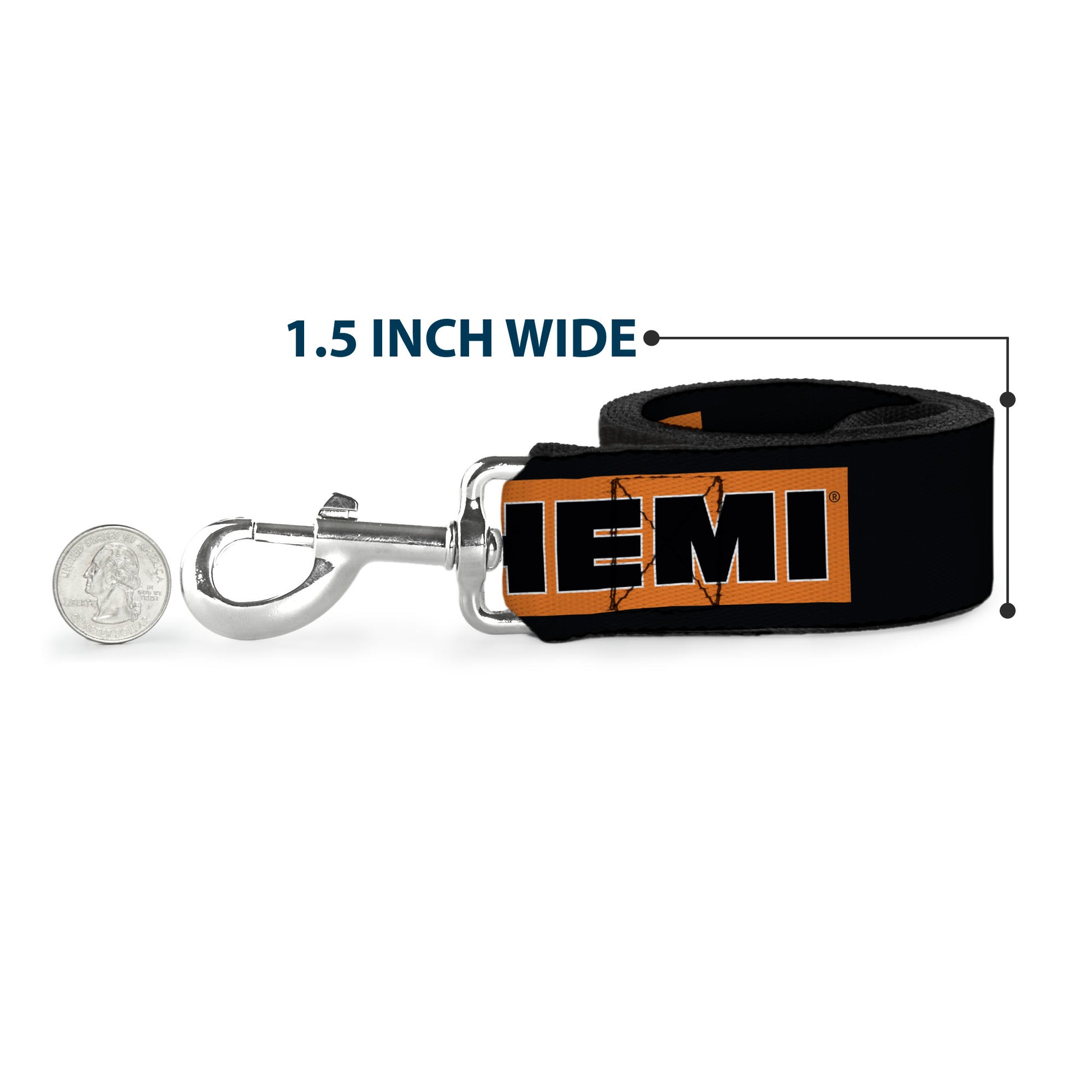 Dog Leash - HEMI Bold Black/Orange/White/Black Dog Leashes Hemi
