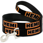 Dog Leash - HEMI Bold Black/Orange/White/Black Dog Leashes Hemi