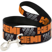 Dog Leash - HEMI 426 Logo 392/426 Black/Orange/Silver-Fade Dog Leashes Hemi