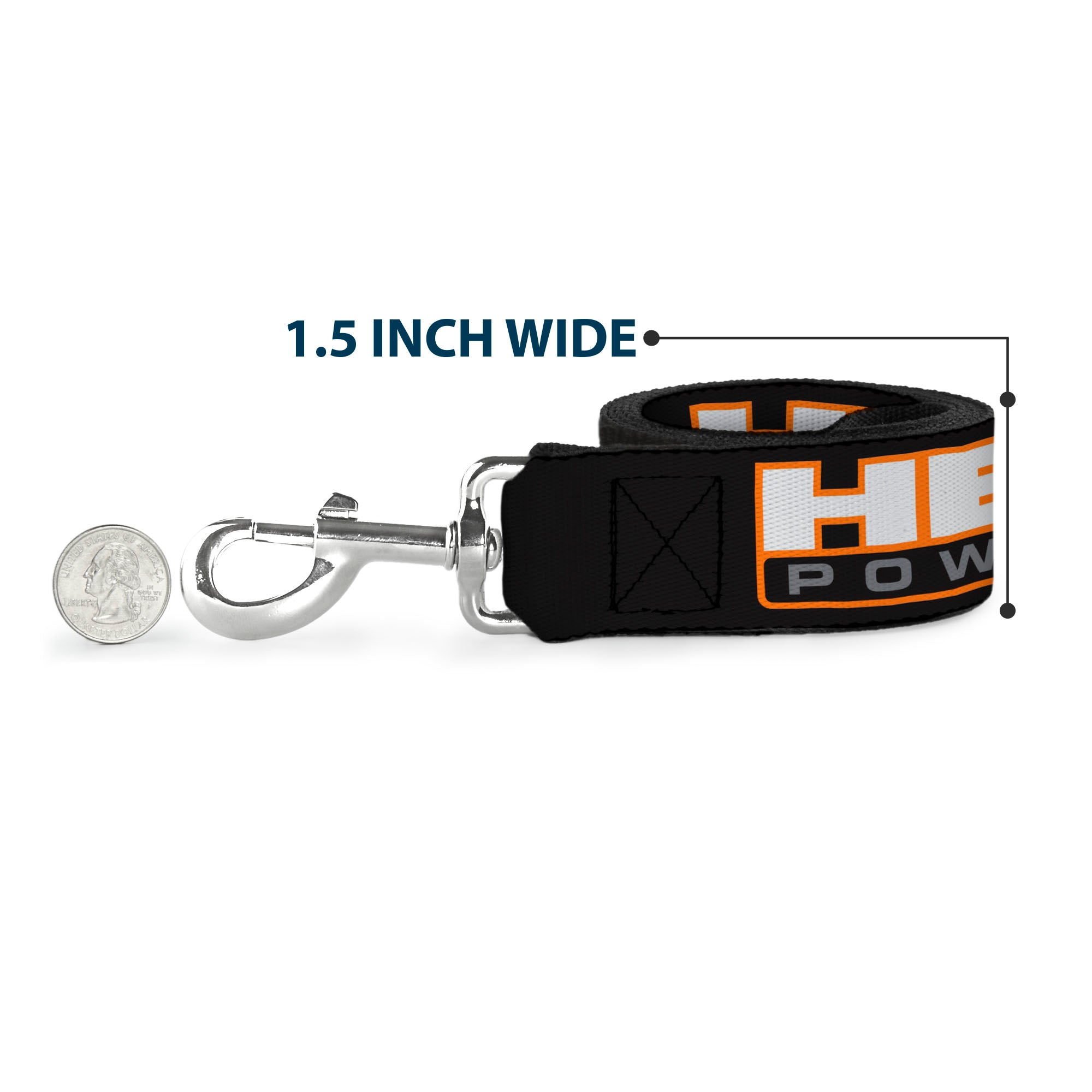 Dog Leash - HEMI POWERED Logo Repeat Black/Orange/White/Gray Dog Leashes Hemi