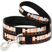 Dog Leash - HEMI POWERED Logo Repeat Black/Orange/White/Gray Dog Leashes Hemi