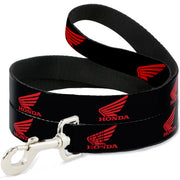 Dog Leash - HONDA Motorcycle Logo Black/Red Dog Leashes Honda Motorsports