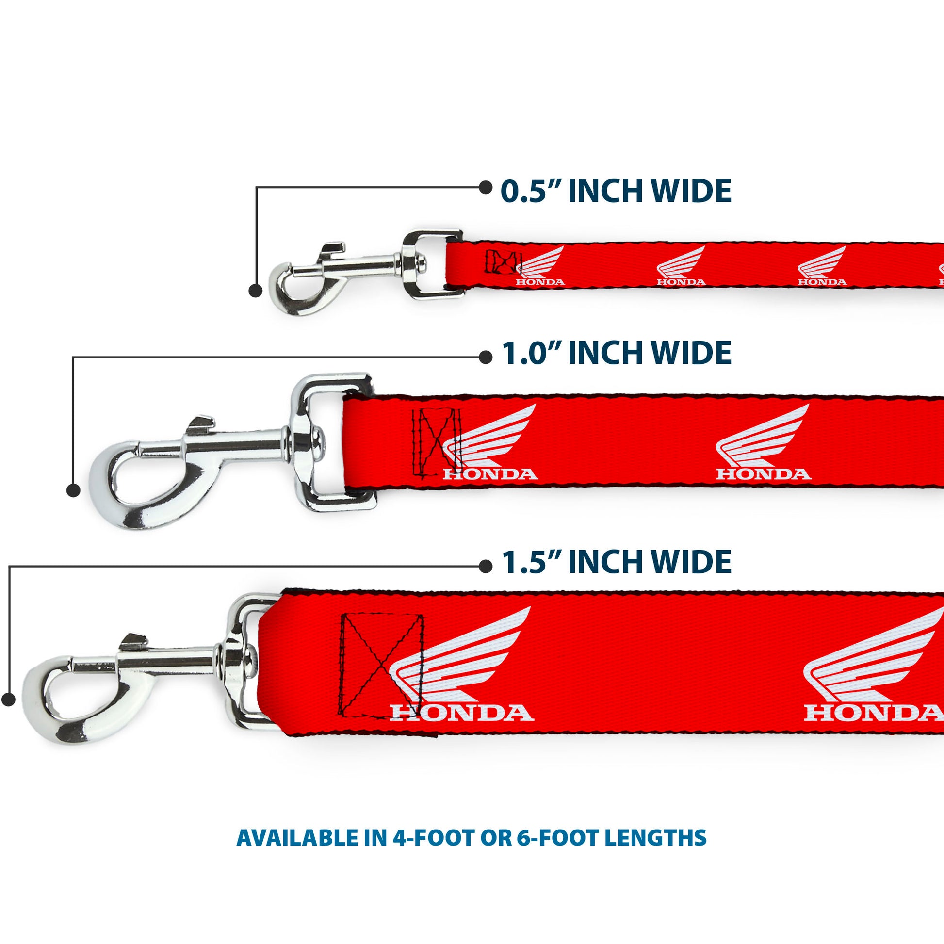 Dog Leash - HONDA Motorcycle Logo Red/White Dog Leashes Honda Motorsports