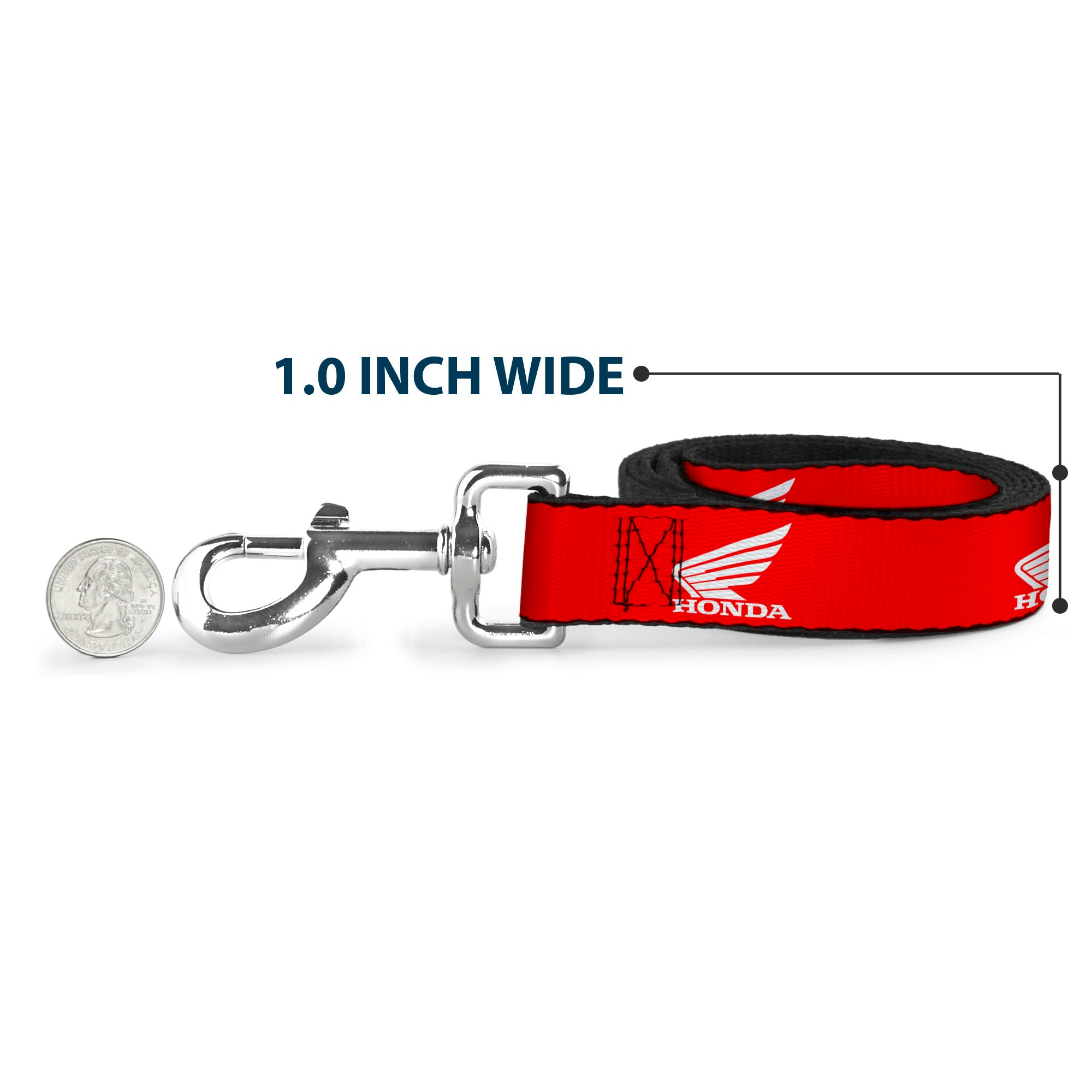 Dog Leash - HONDA Motorcycle Logo Red/White Dog Leashes Honda Motorsports