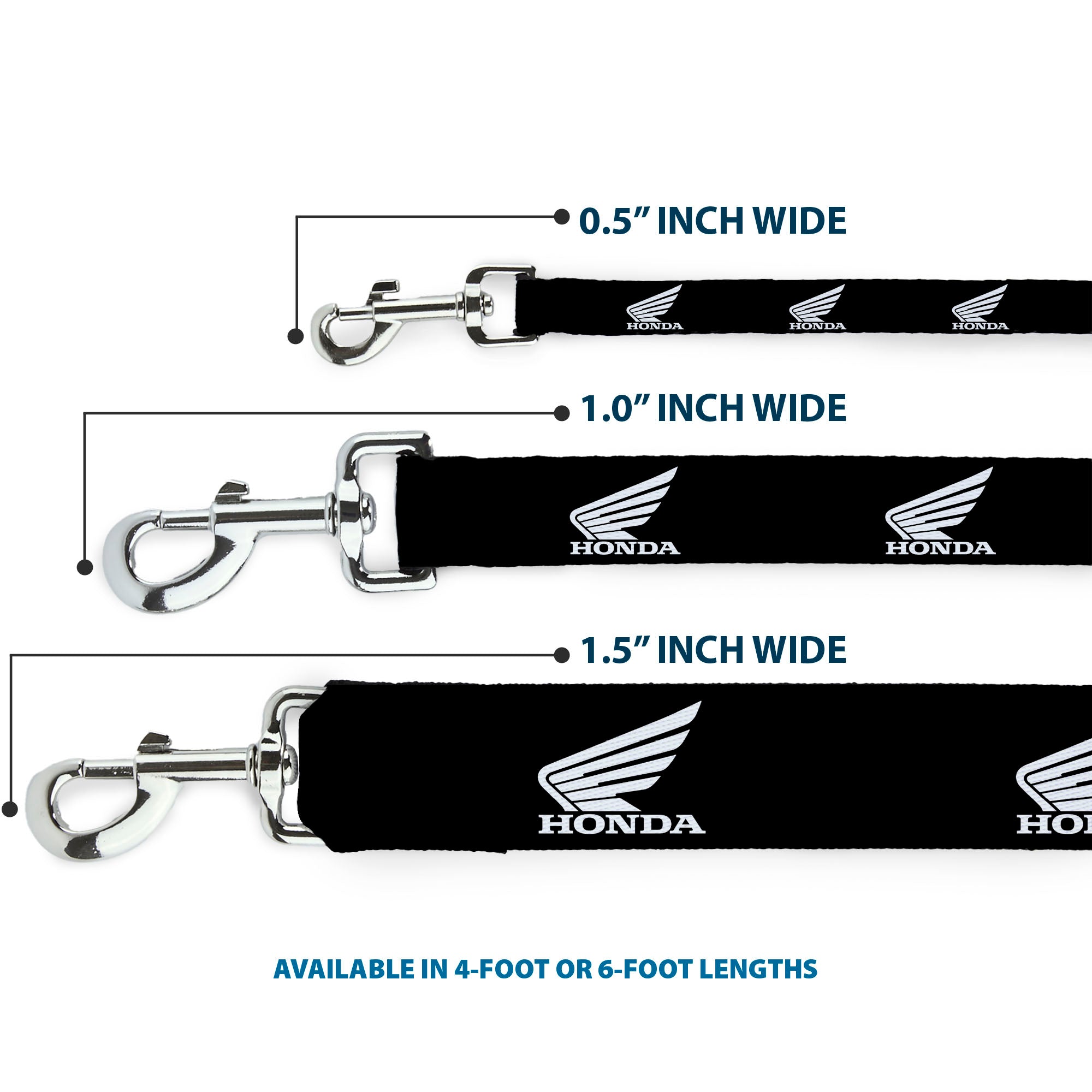 Dog Leash - HONDA Motorcycle Logo Black/White Dog Leashes Honda Motorsports