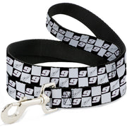 Dog Leash - Chase Elliott Autograph and #9 Checker Logo Black/White/Blue Dog Leashes Hendrick Motorsports