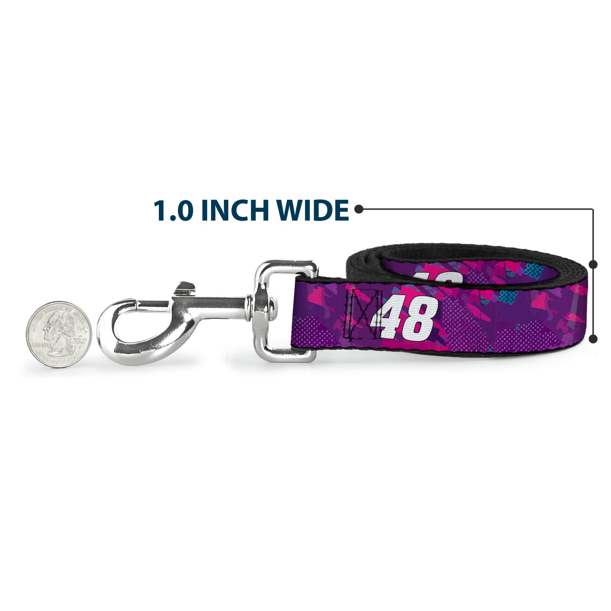 Dog Leash - Alex Bowman #48 Car Scheme Purples/Pinks/White Dog Leashes Hendrick Motorsports