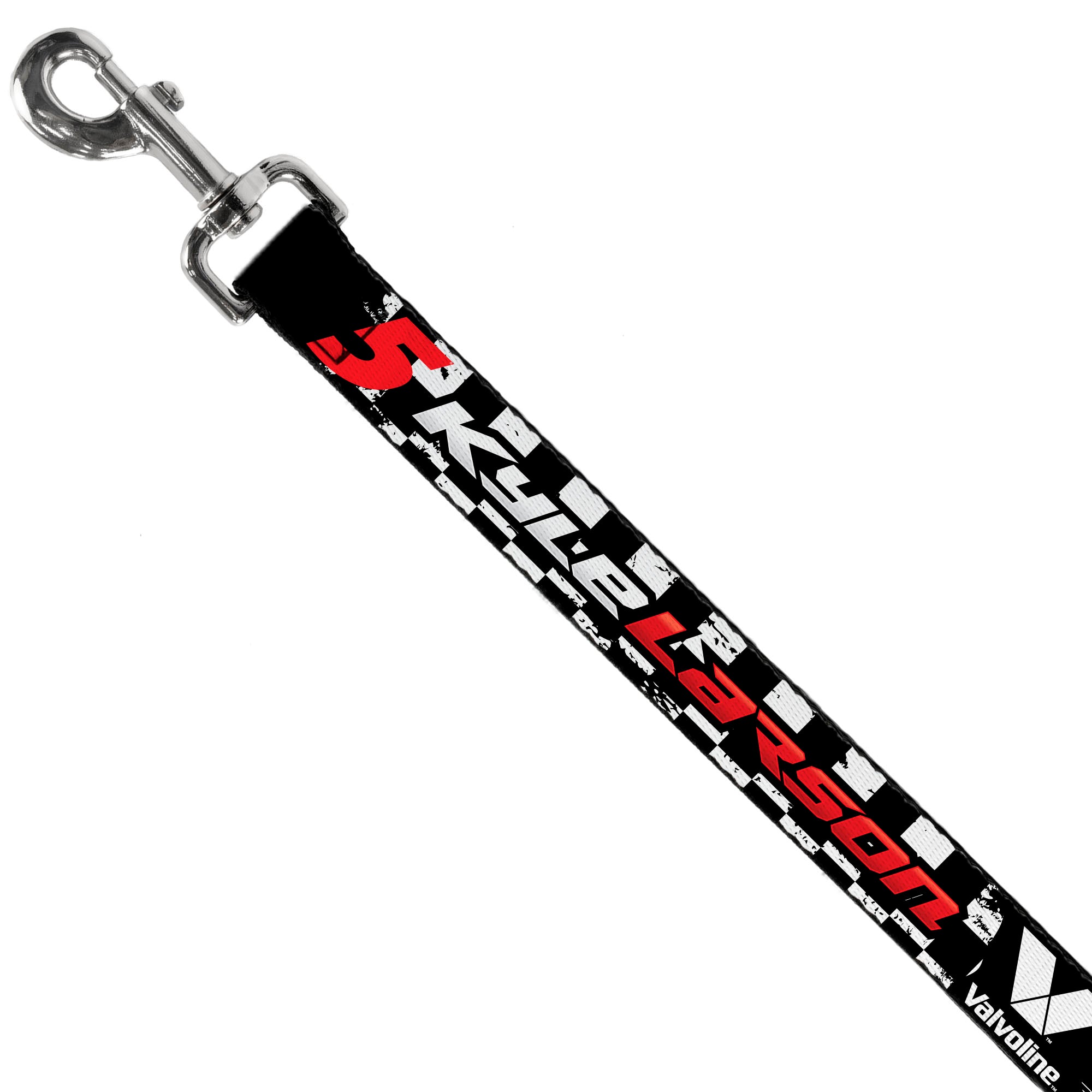 Dog Leash - KYLE LARSON #5 VALVOLINE Hendrick Motorsports Logo Black/White/Red Dog Leashes Hendrick Motorsports