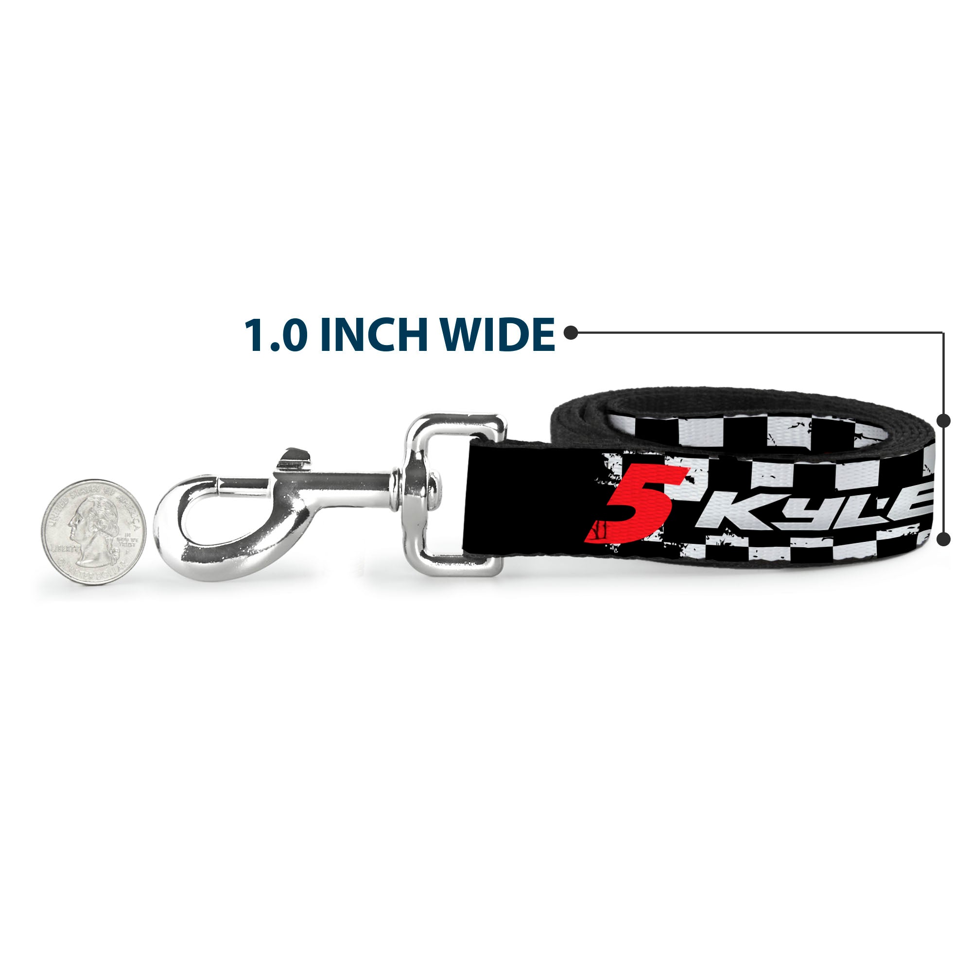 Dog Leash - KYLE LARSON #5 VALVOLINE Hendrick Motorsports Logo Black/White/Red Dog Leashes Hendrick Motorsports