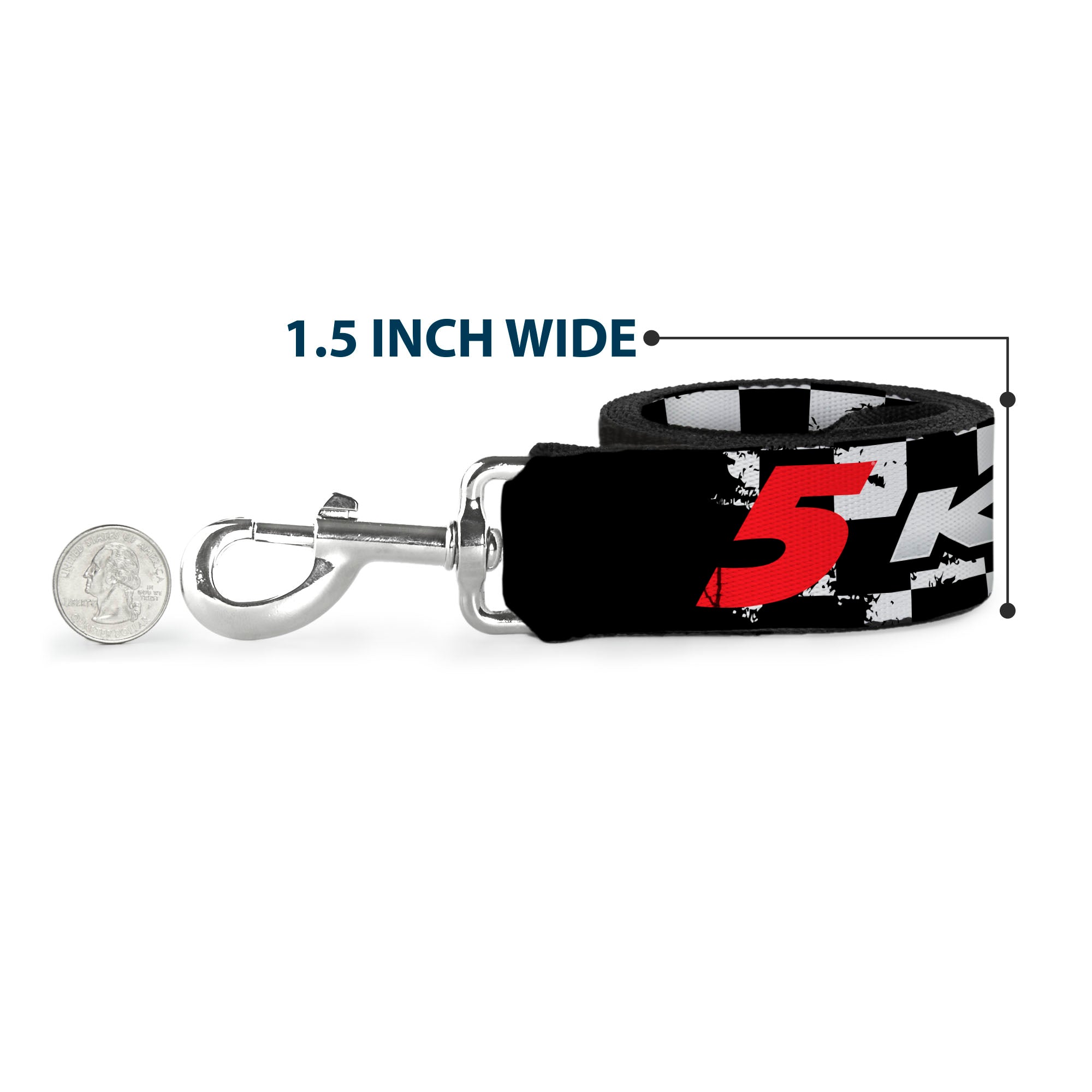 Dog Leash - KYLE LARSON #5 VALVOLINE Hendrick Motorsports Logo Black/White/Red Dog Leashes Hendrick Motorsports