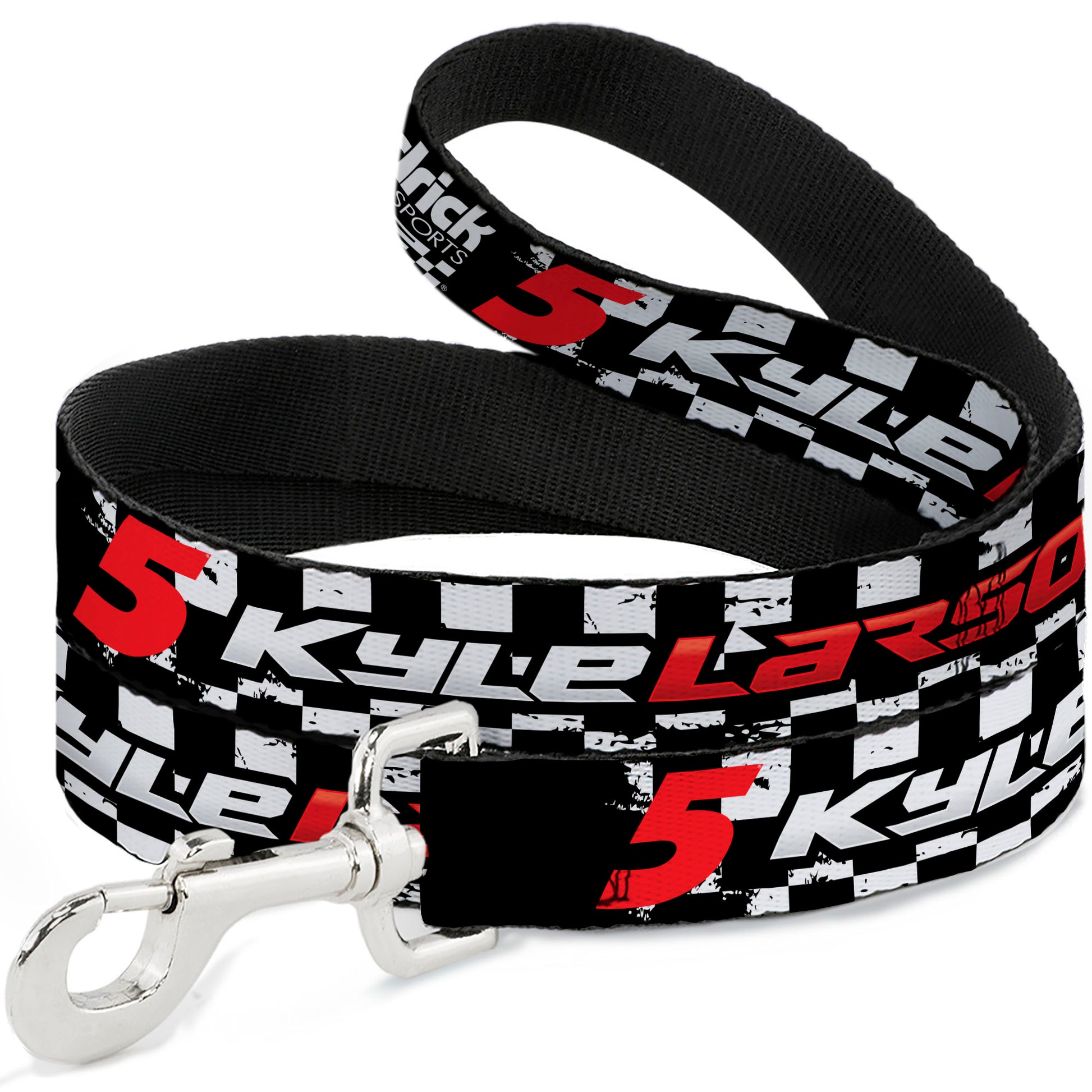 Dog Leash - KYLE LARSON #5 VALVOLINE Hendrick Motorsports Logo Black/White/Red Dog Leashes Hendrick Motorsports