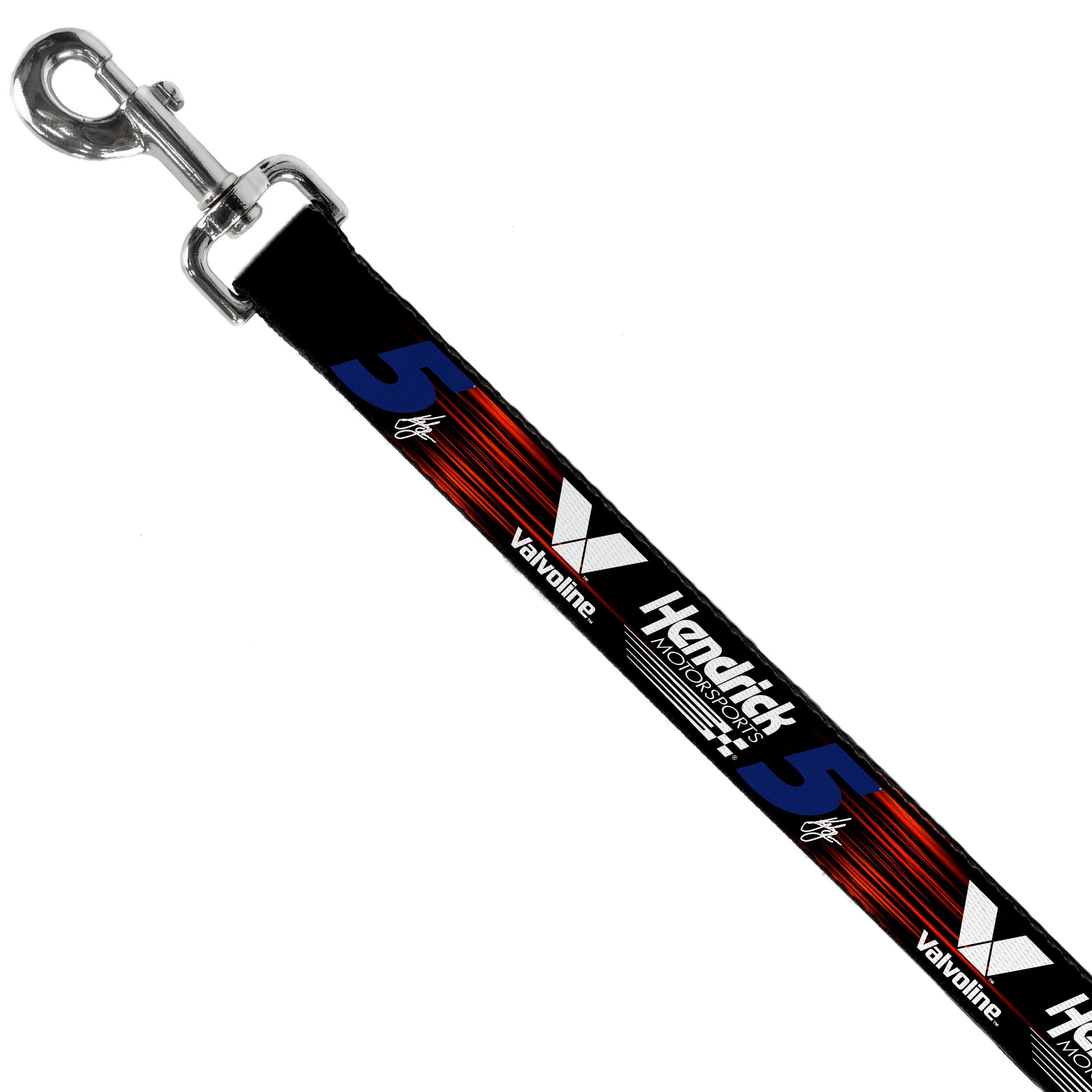 Dog Leash - Kyle Larson #5 Autograph VALVOLINE Hendrick Motorsports Logo Black/Red/White/Blue Dog Leashes Hendrick Motorsports