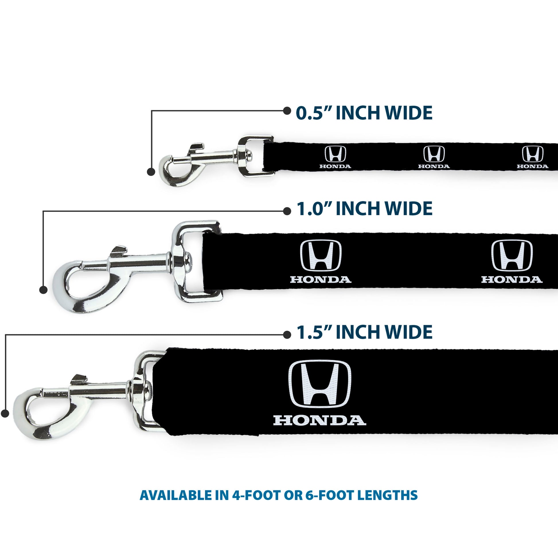 Dog Leash - Honda Logo Black/White Dog Leashes Honda