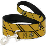 Dog Leash - HUFFLEPUFF Crest/Stripe Yellow/Black Dog Leashes Harry Potter