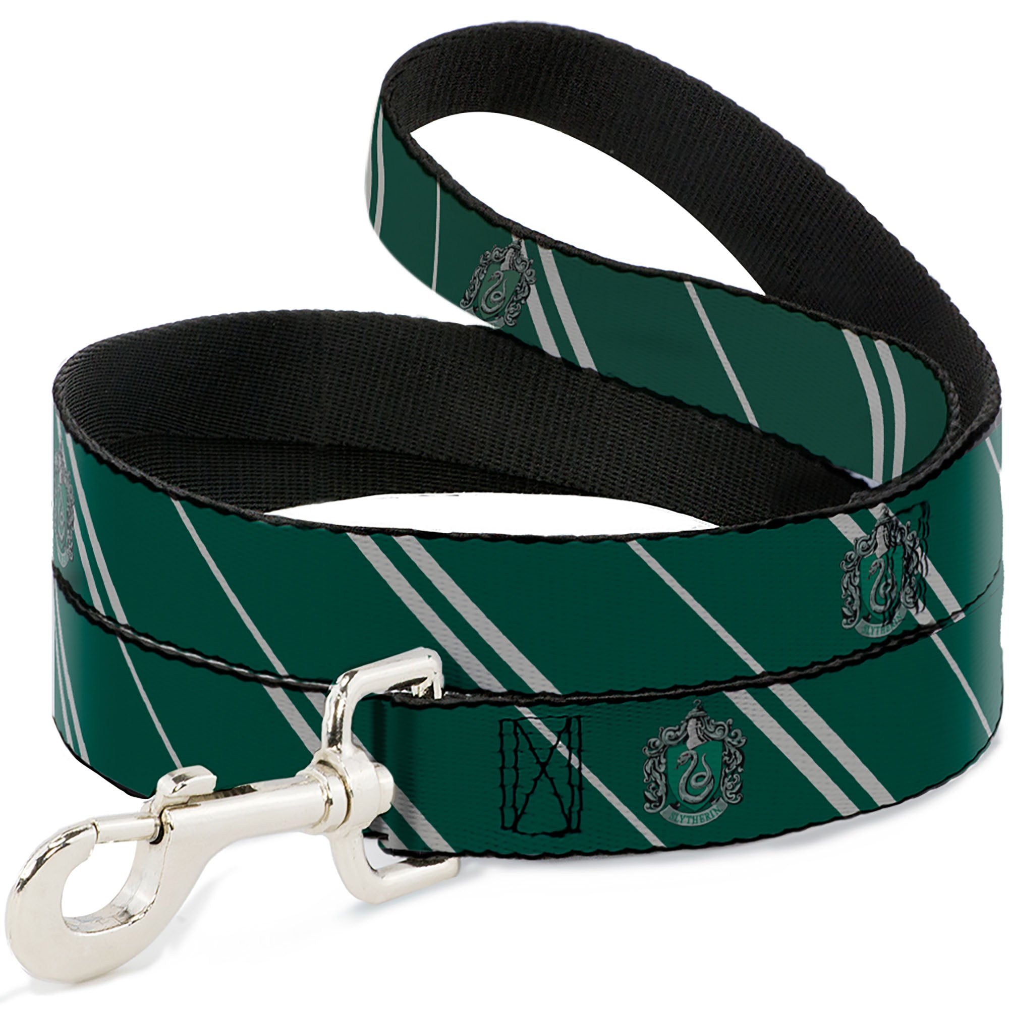 Dog Leash - Slytherin Crest/Stripe5 Green/Gray Dog Leashes Harry Potter