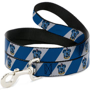 Dog Leash - RAVENCLAW Crest Diagonal Stripe Gray/Blue Dog Leashes Harry Potter