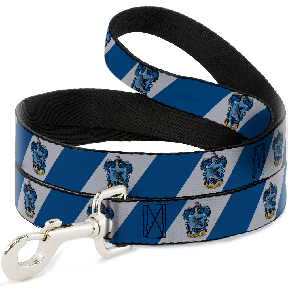 Dog Leash - RAVENCLAW Crest Diagonal Stripe Gray/Blue Dog Leashes Harry Potter