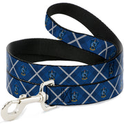 Dog Leash - Harry Potter Ravenclaw Crest Plaid Blues/Gray Dog Leashes Harry Potter