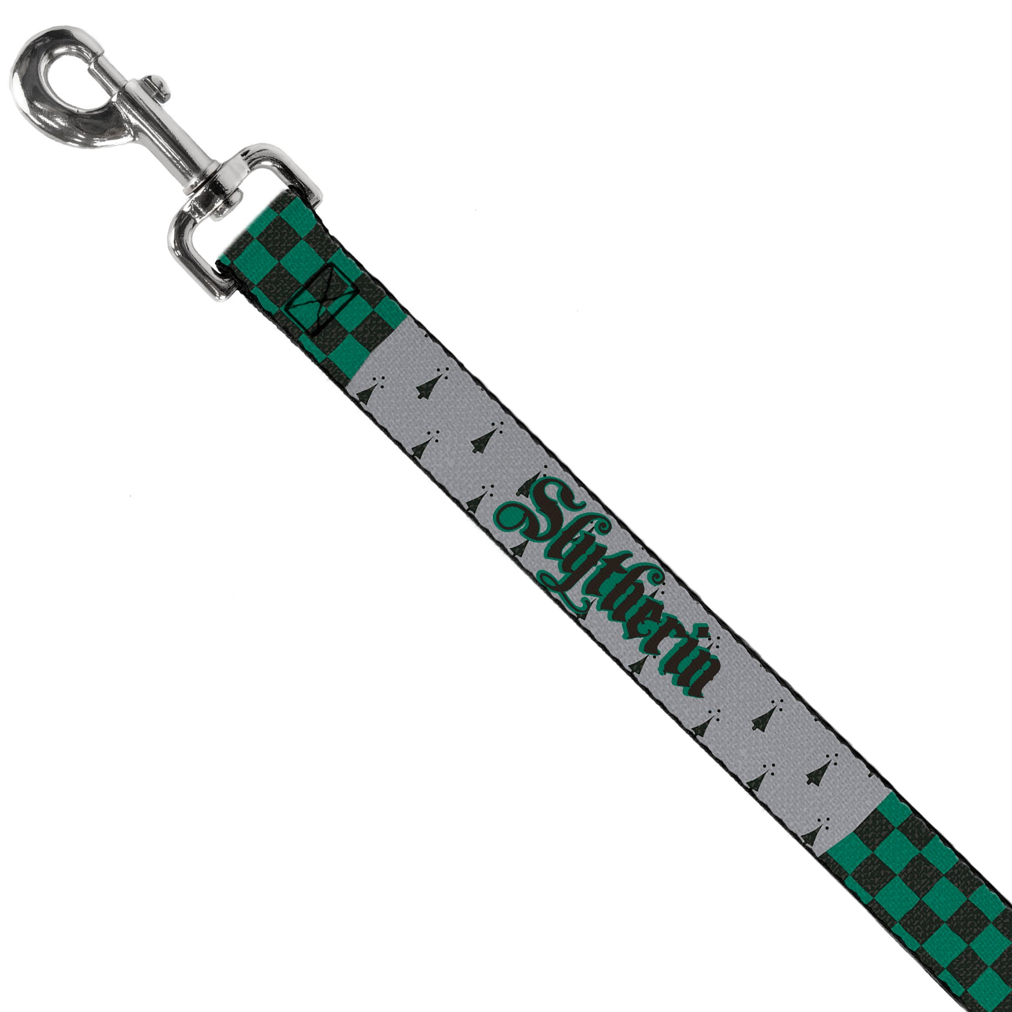 Dog Leash - Harry Potter SLYTHERIN/Checker Blocks Grays/Greens Dog Leashes Harry Potter