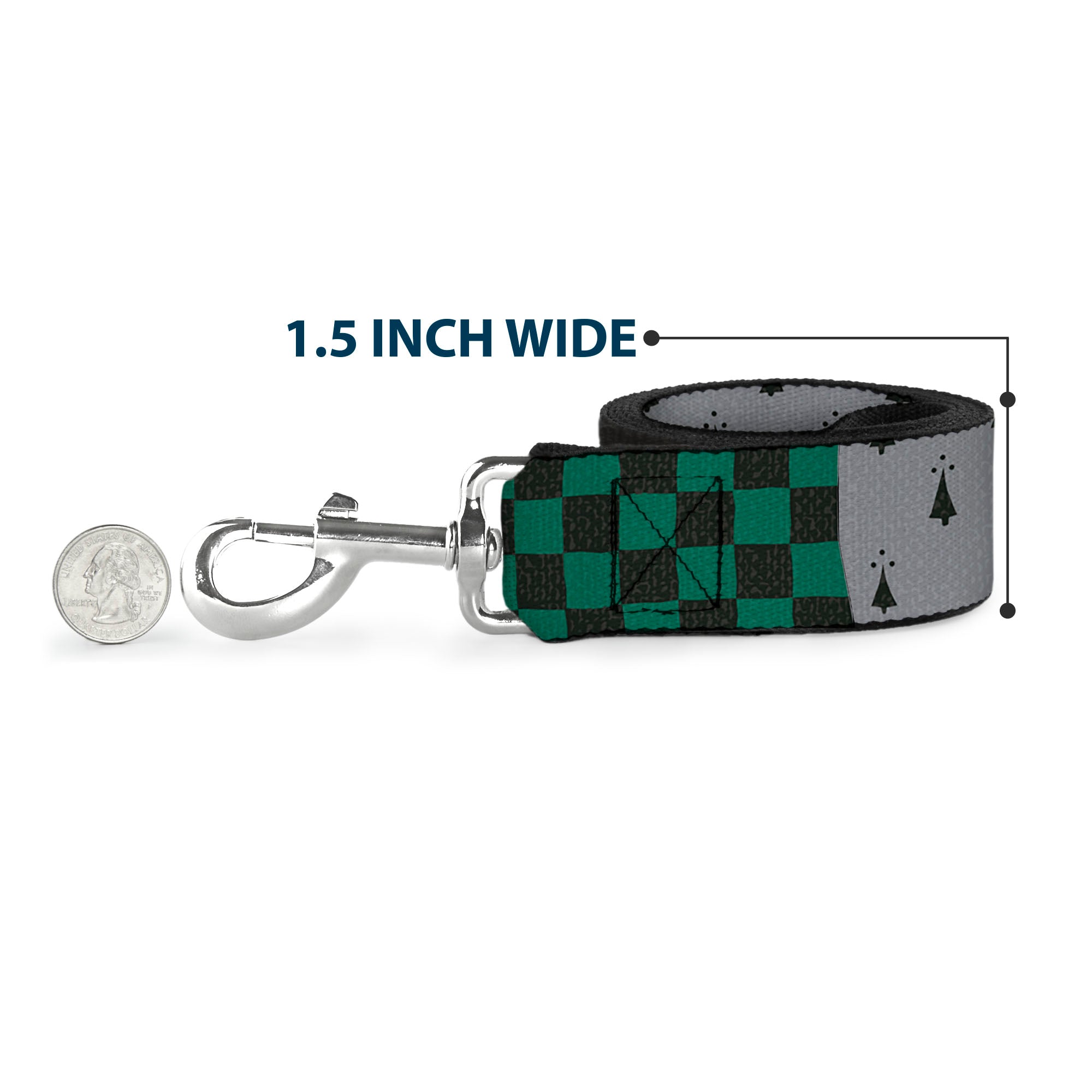 Dog Leash - Harry Potter SLYTHERIN/Checker Blocks Grays/Greens Dog Leashes Harry Potter
