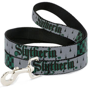 Dog Leash - Harry Potter SLYTHERIN/Checker Blocks Grays/Greens Dog Leashes Harry Potter