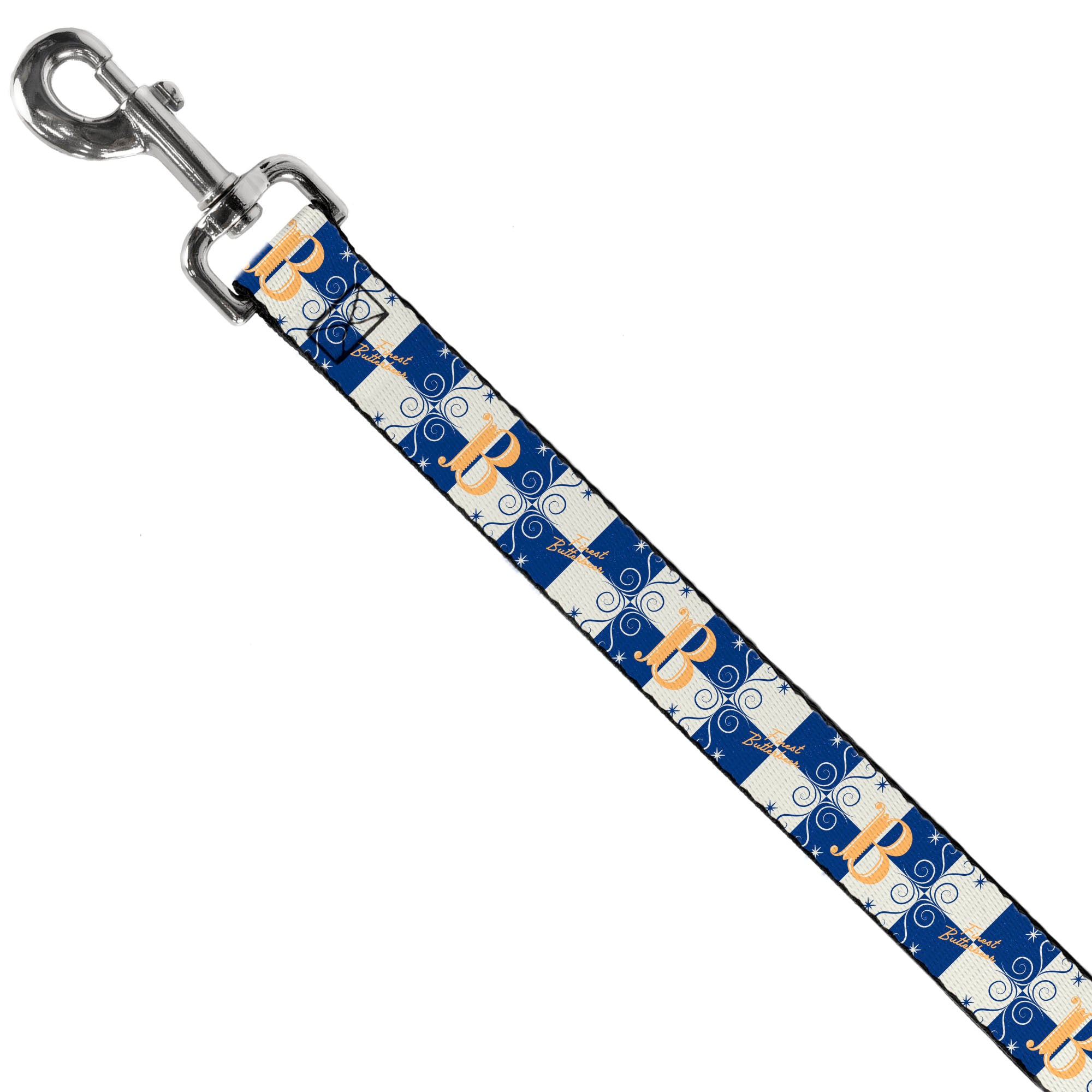 Dog Leash - Harry Potter Butterbeer Logo Checker White/Blue/Yellow Dog Leashes Harry Potter