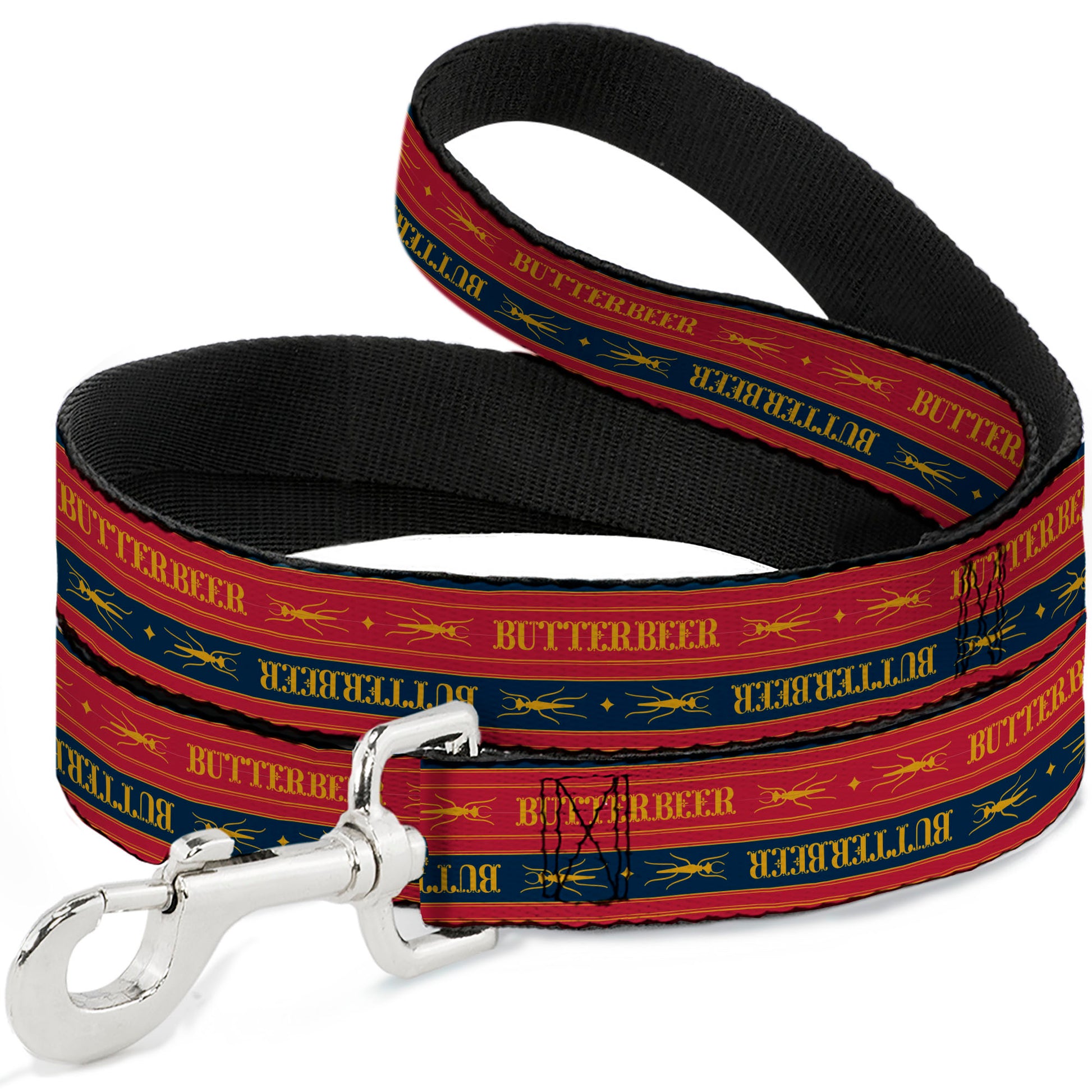 Dog Leash - Harry Potter BUTTERBEER Stripe Red/Blue/Golden Yellow Dog Leashes Harry Potter