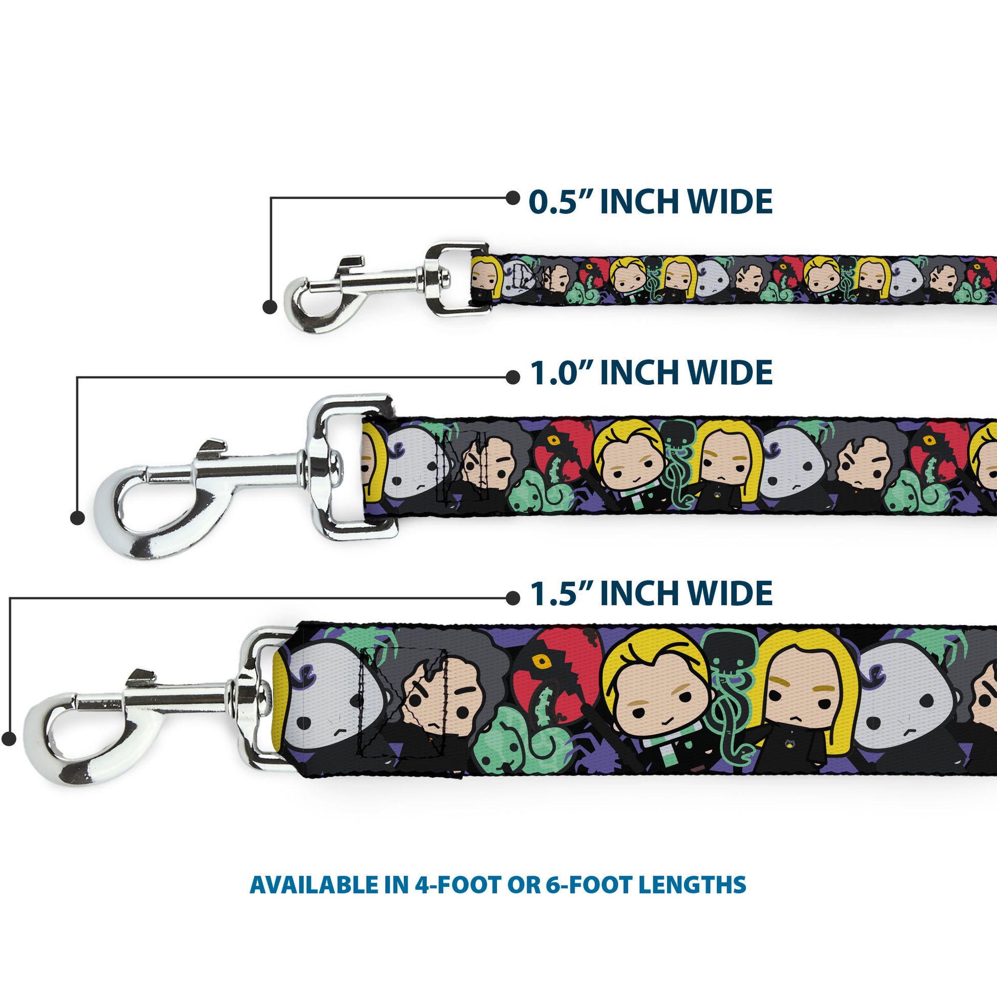 Dog Leash - Harry Potter Chibi Slytherin House Characters and Icons Dog Leashes Harry Potter