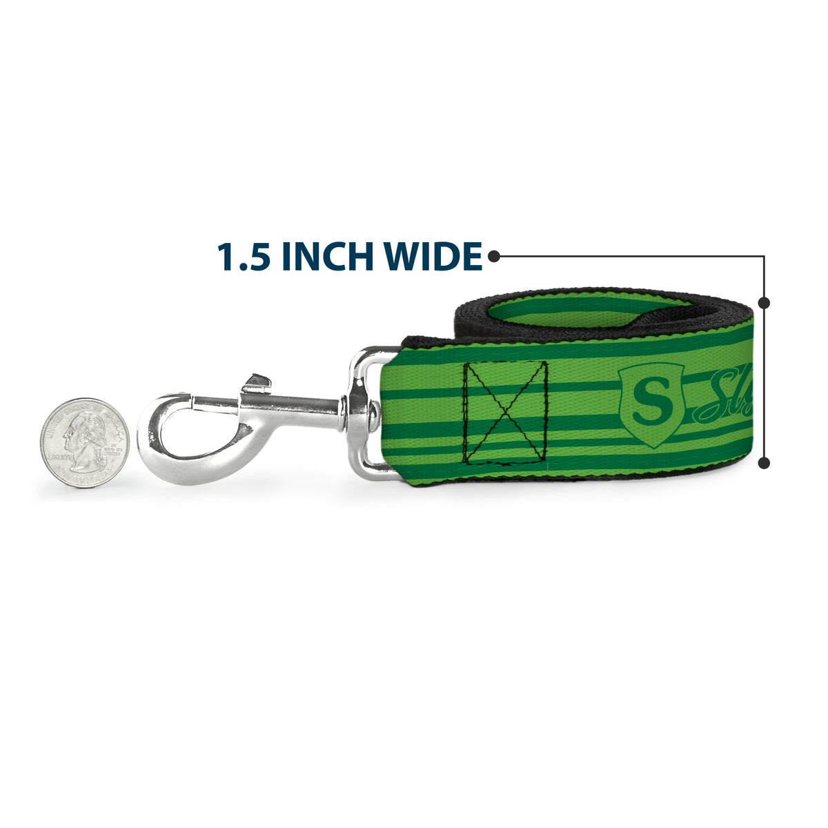 Dog Leash - Harry Potter Slytherin House Champion Icons Stripe Greens Dog Leashes Harry Potter