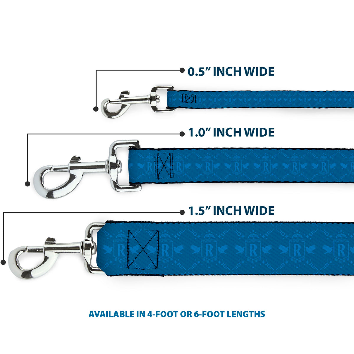 Dog Leash - Harry Potter Ravenclaw House Pride Banner Blues Dog Leashes Harry Potter