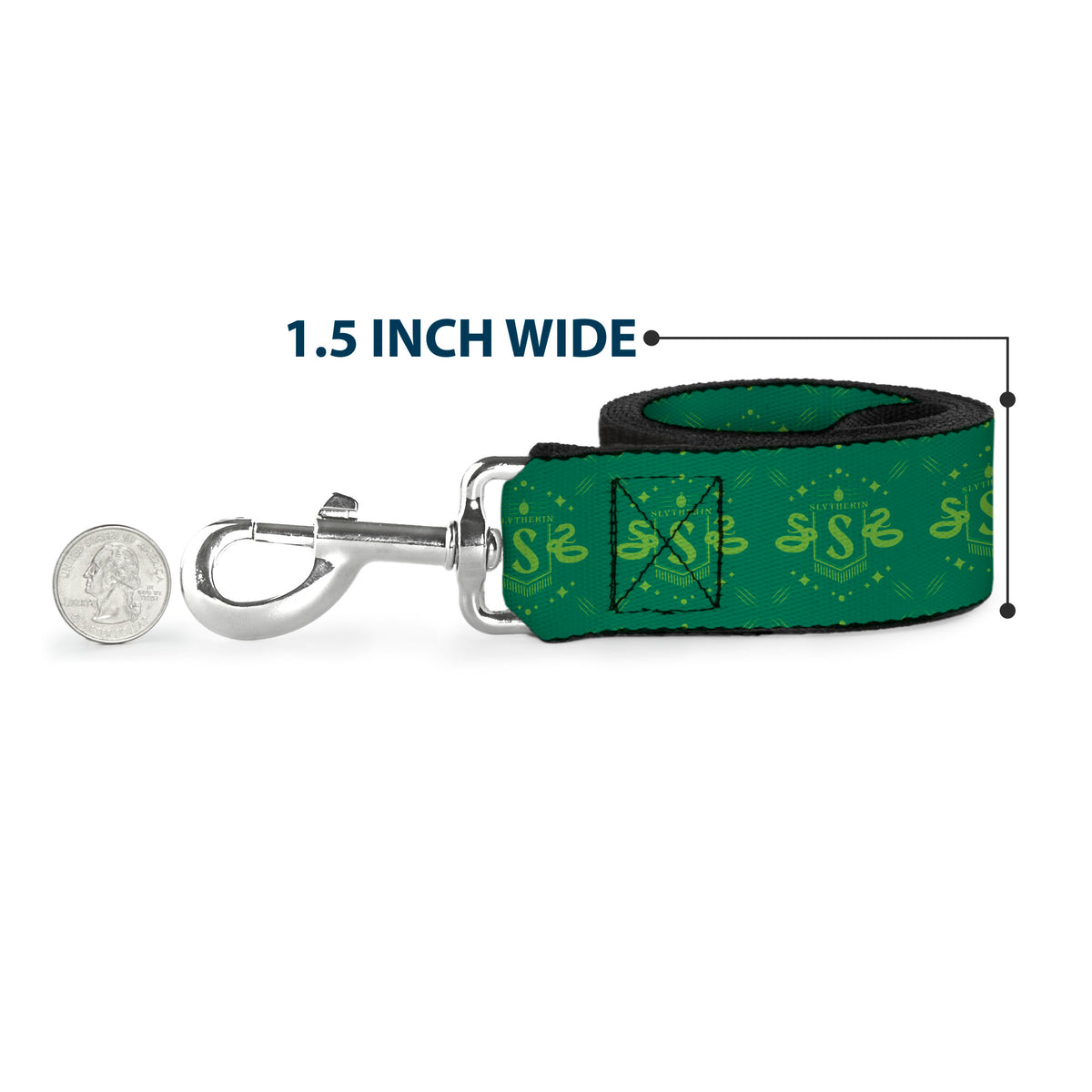 Dog Leash - Harry Potter Slytherin House Pride Banner Greens Dog Leashes Harry Potter