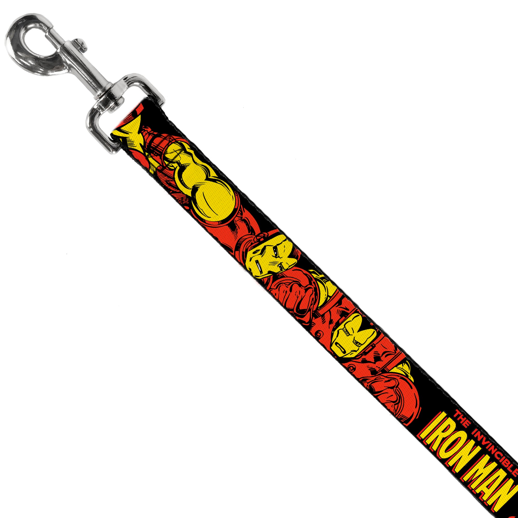 Dog Leash - THE INVINCIBLE IRON MAN Action Poses Black/Red/Yellow Dog Leashes Marvel Comics