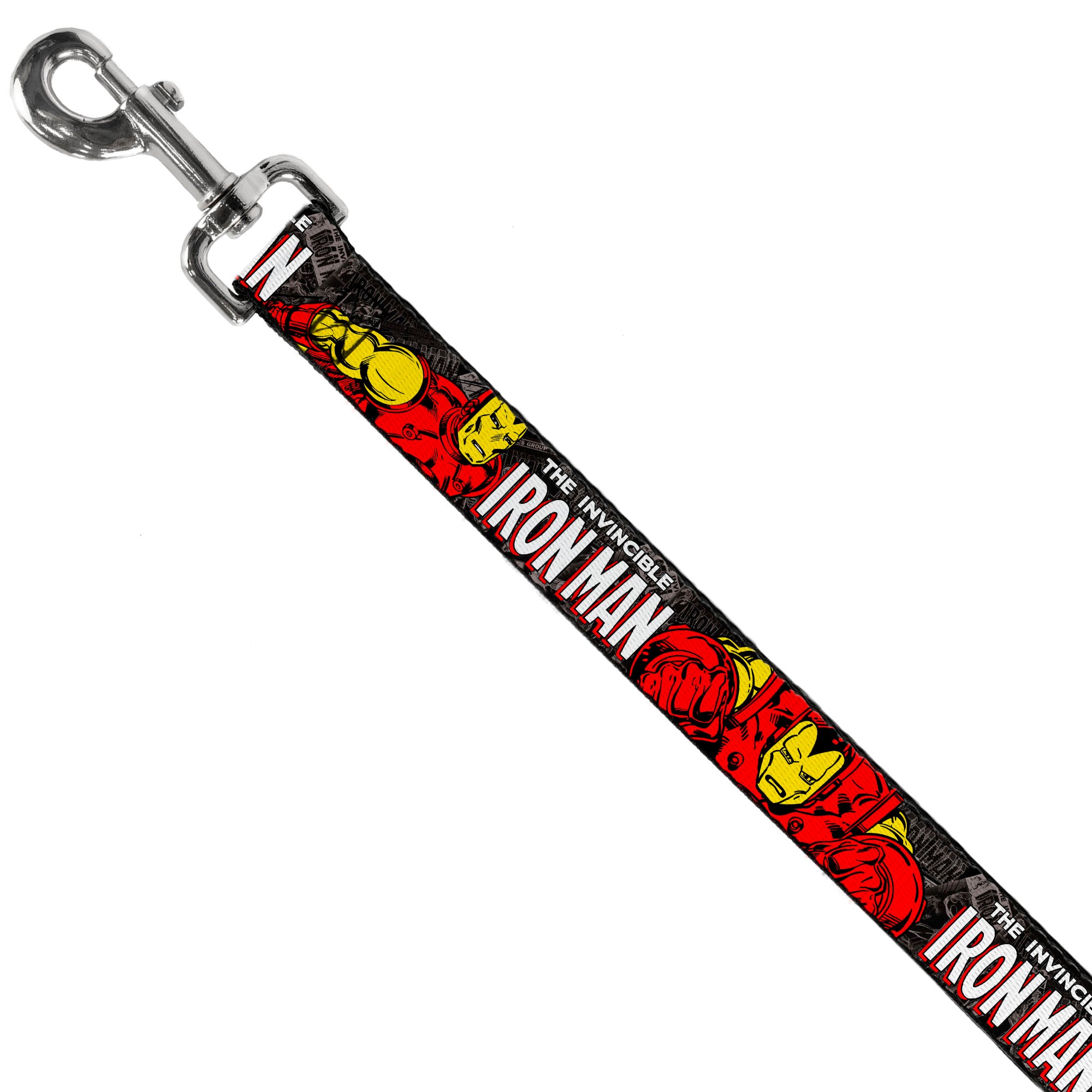 Dog Leash - THE INVINCIBLE IRON MAN Stacked Comic Books/Action Poses Dog Leashes Marvel Comics