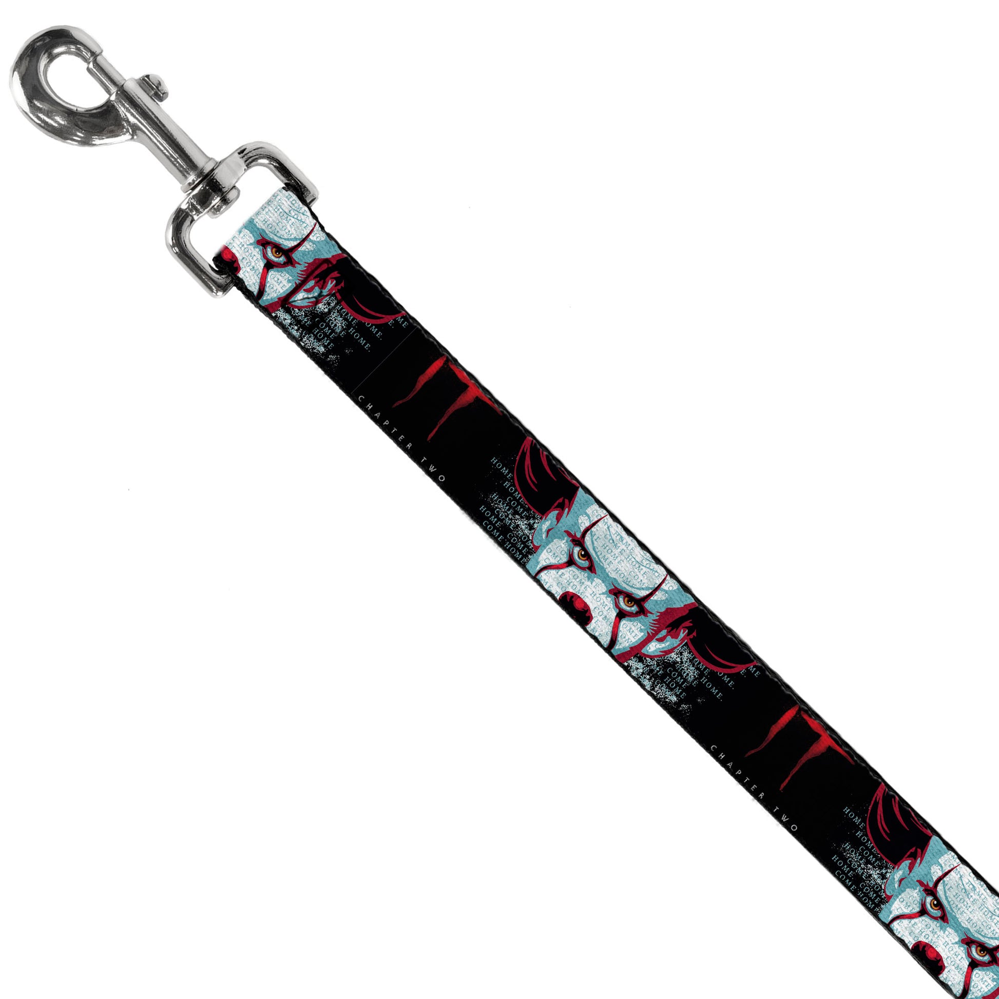 Dog Leash - IT CHAPTER TWO Pennywise Face CLOSE-UP Black/Red/Blues Dog Leashes IT