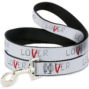 Dog Leash - It Chapter Two LOSER/LOVER White/Black/Red Dog Leashes IT