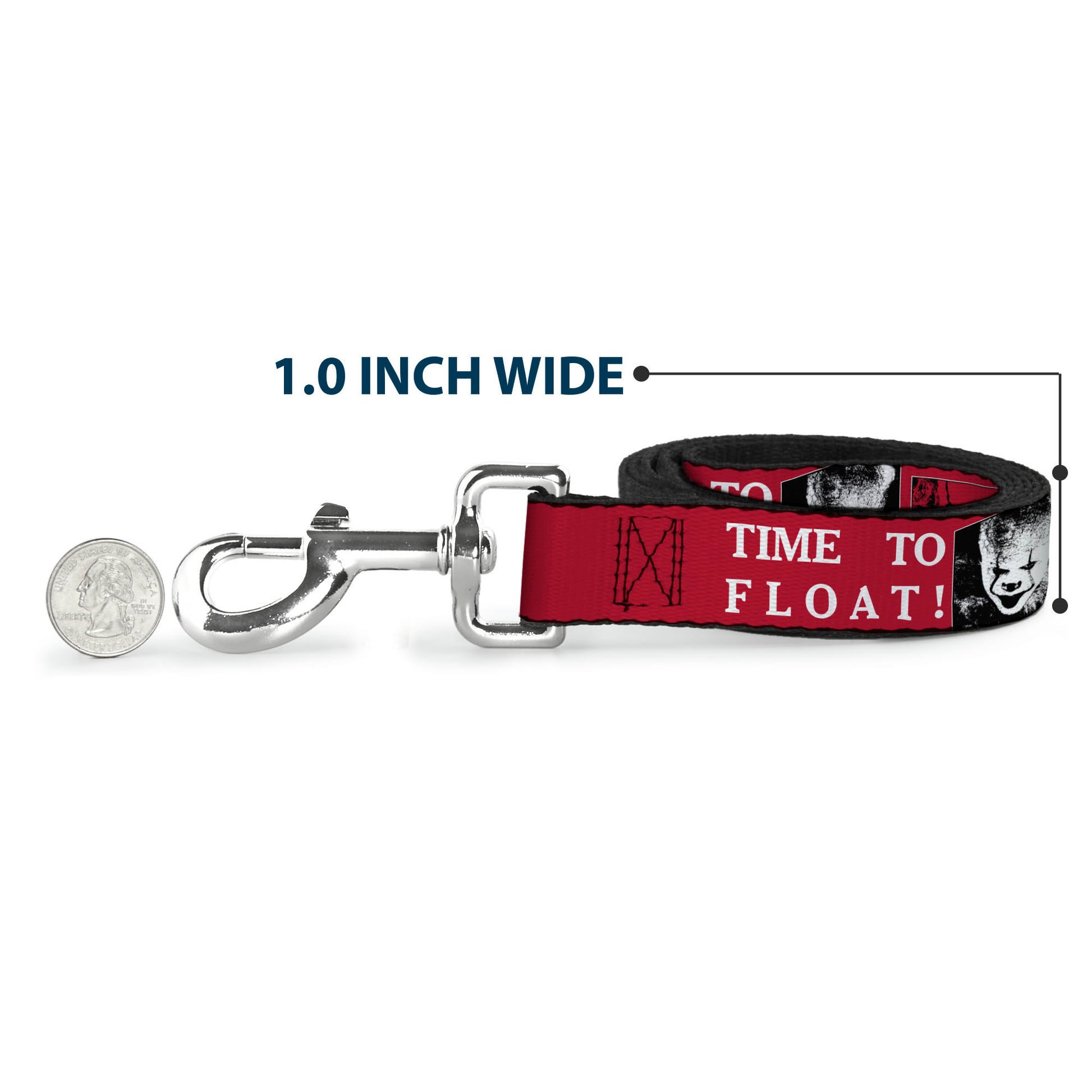 Dog Leash - IT Pennywise Poses and Quotes Collage Red/White/Grays Dog Leashes IT