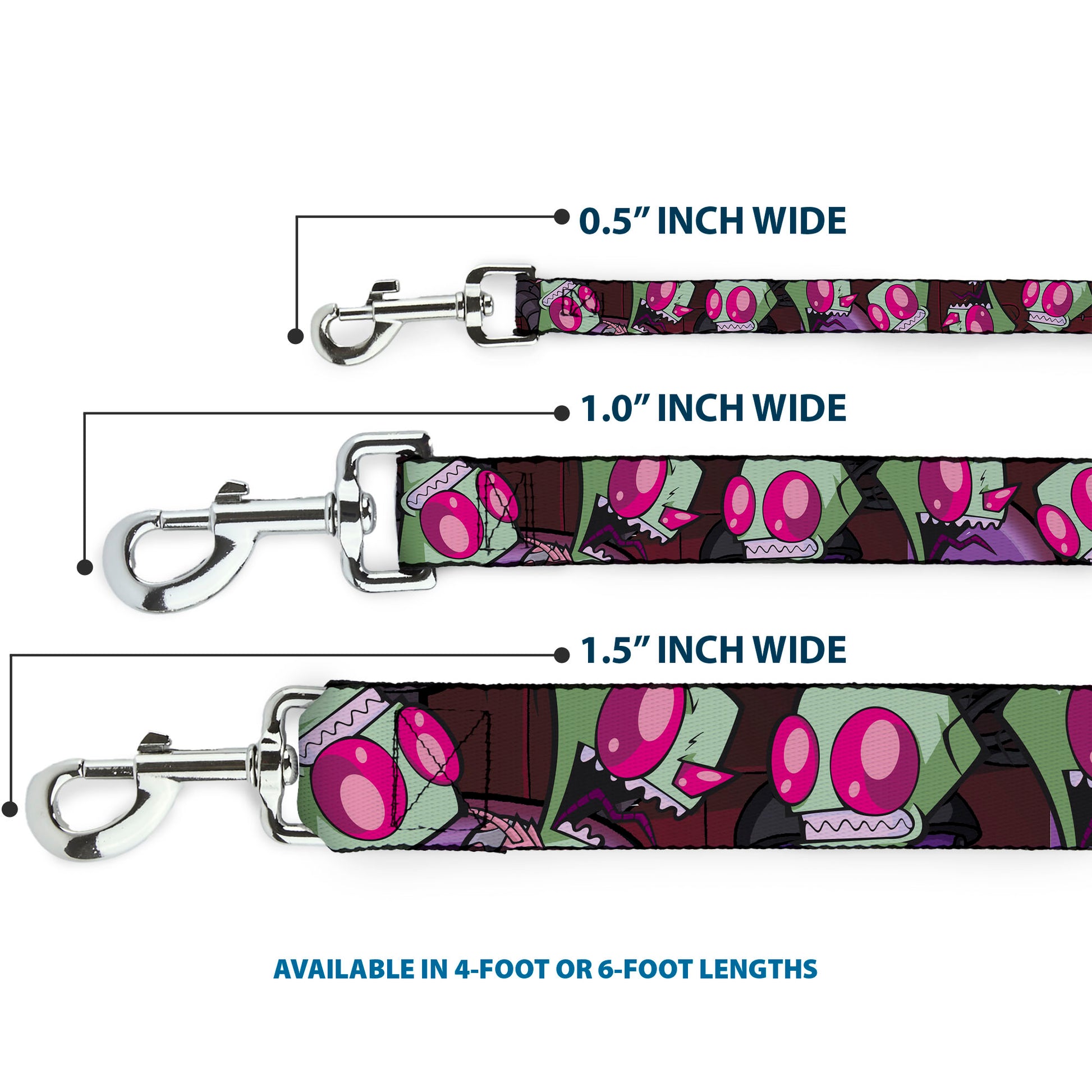 Dog Leash - Invader Zim Close-Up Poses Reds Dog Leashes Invader Zim
