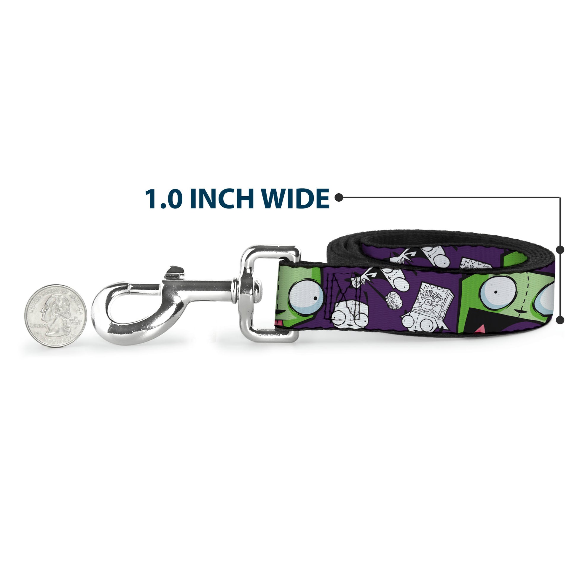 Dog Leash - Invader Zim GIR Poses and Sketch Purple Dog Leashes Invader Zim