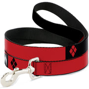 Dog Leash - HARLEY QUINN/Diamonds Black/Red/White Dog Leashes DC Comics