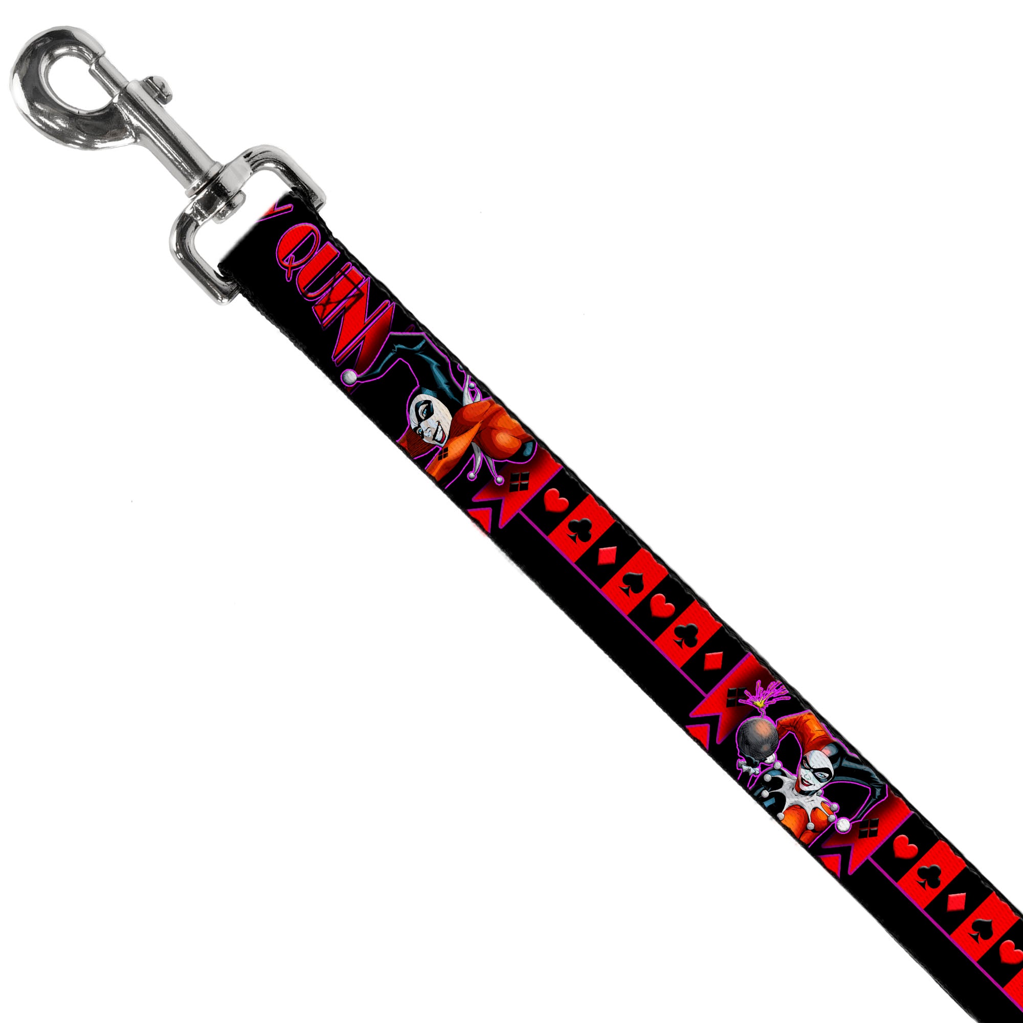 Dog Leash - HARLEY QUINN Bomb Poses/Suits Black/Purple/Red Dog Leashes DC Comics