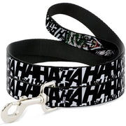 Dog Leash - Joker The Killing Joke Holding Head Pose/HA HA HA Repeat White/Black Dog Leashes DC Comics