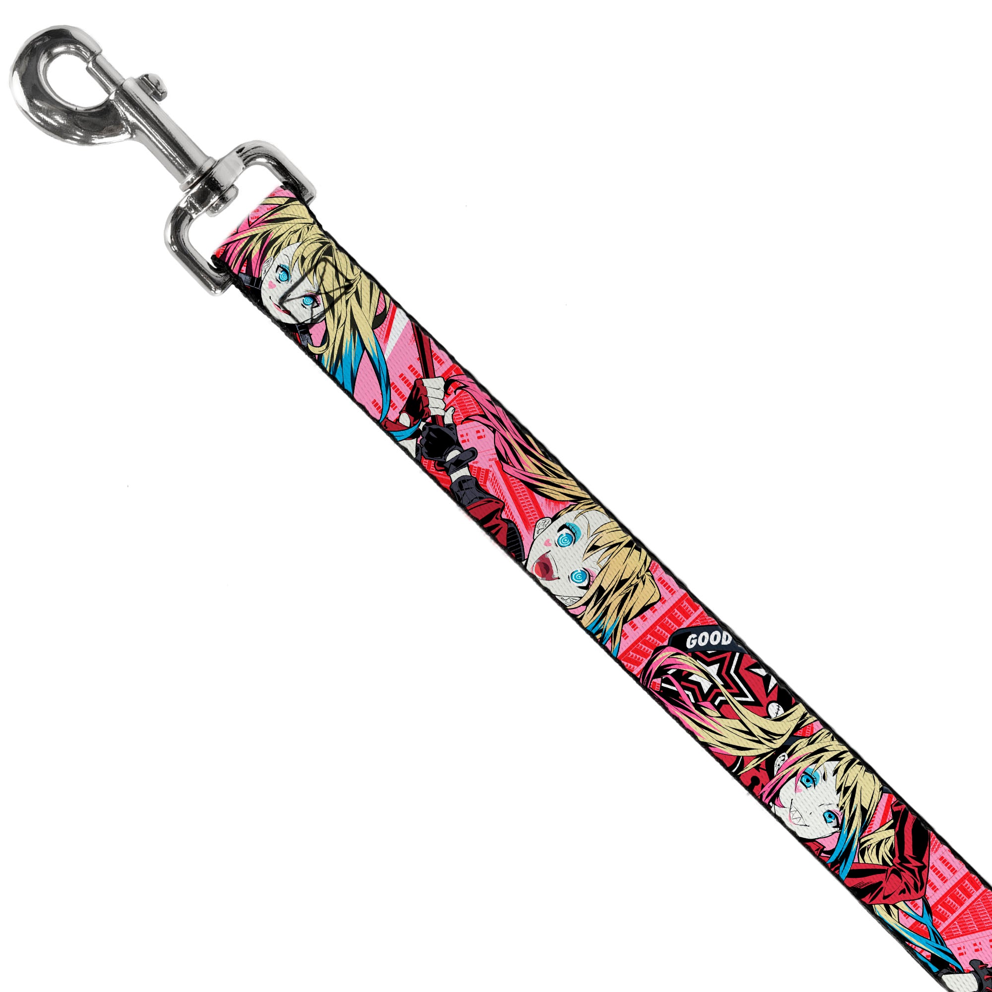 Dog Leash - Harley Quinn Puddin Poses Anime Graphics Pink/Red Dog Leashes DC Comics