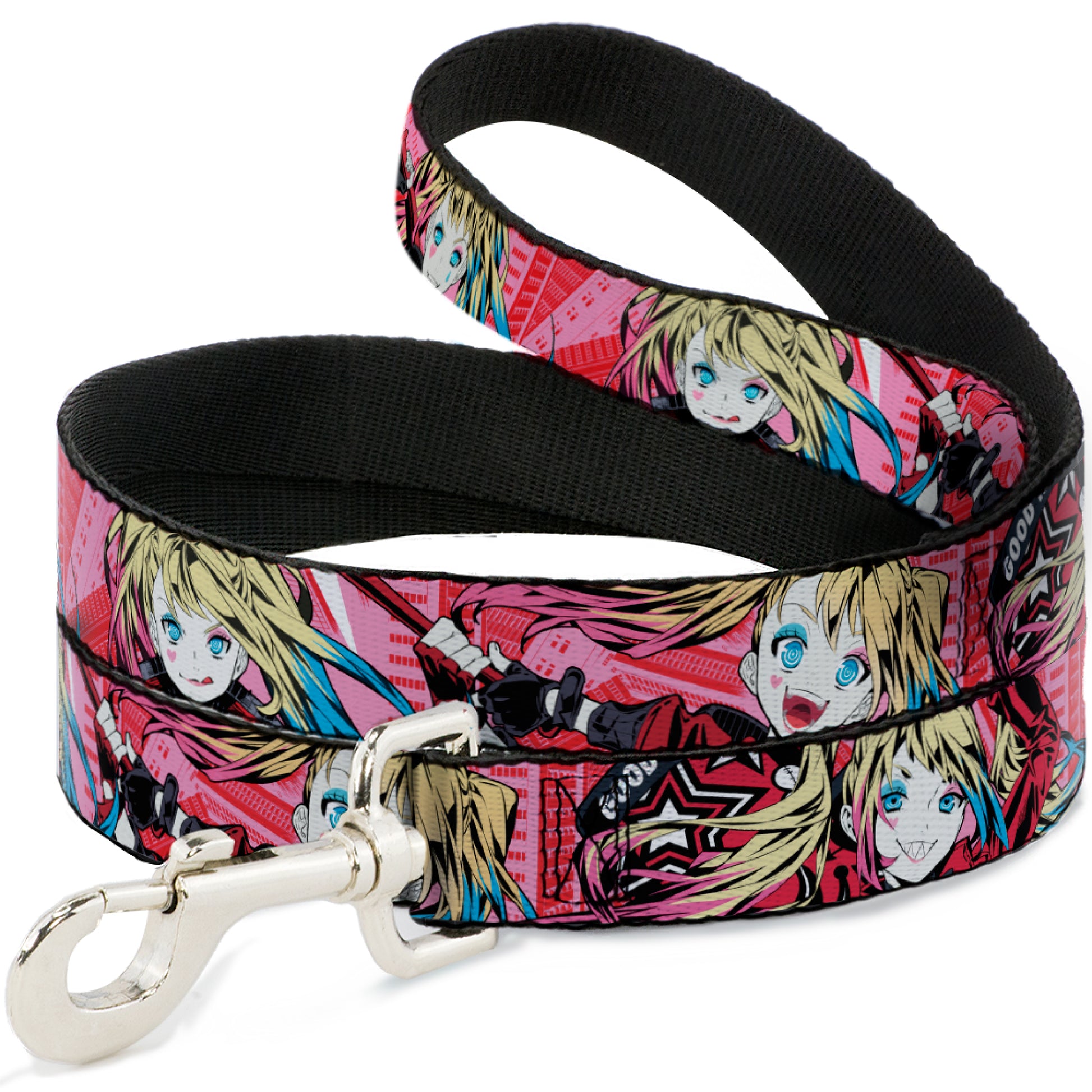 Dog Leash - Harley Quinn Puddin Poses Anime Graphics Pink/Red Dog Leashes DC Comics